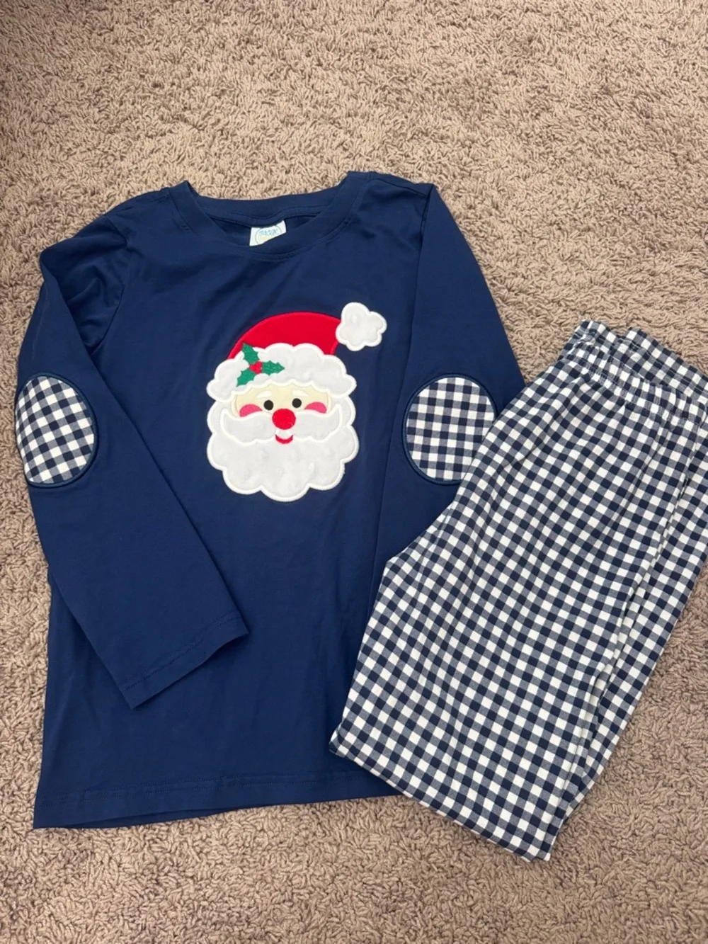 Sugar Dumpling Kids blue Santa Set (size 8)